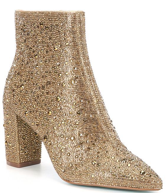 Western BOSS CHICK Pointed Rhinestone Ankle Boots - BEHRS at the loft