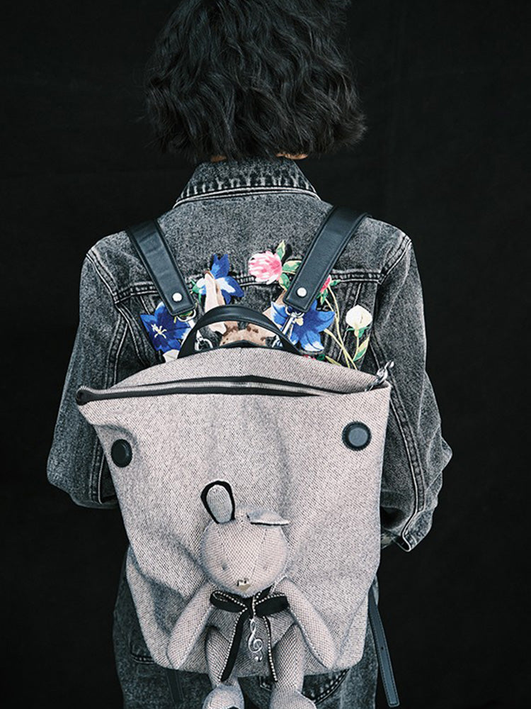 Women's Bag: Fashion Casual Rabbit Backpack - BEHRS at the loft