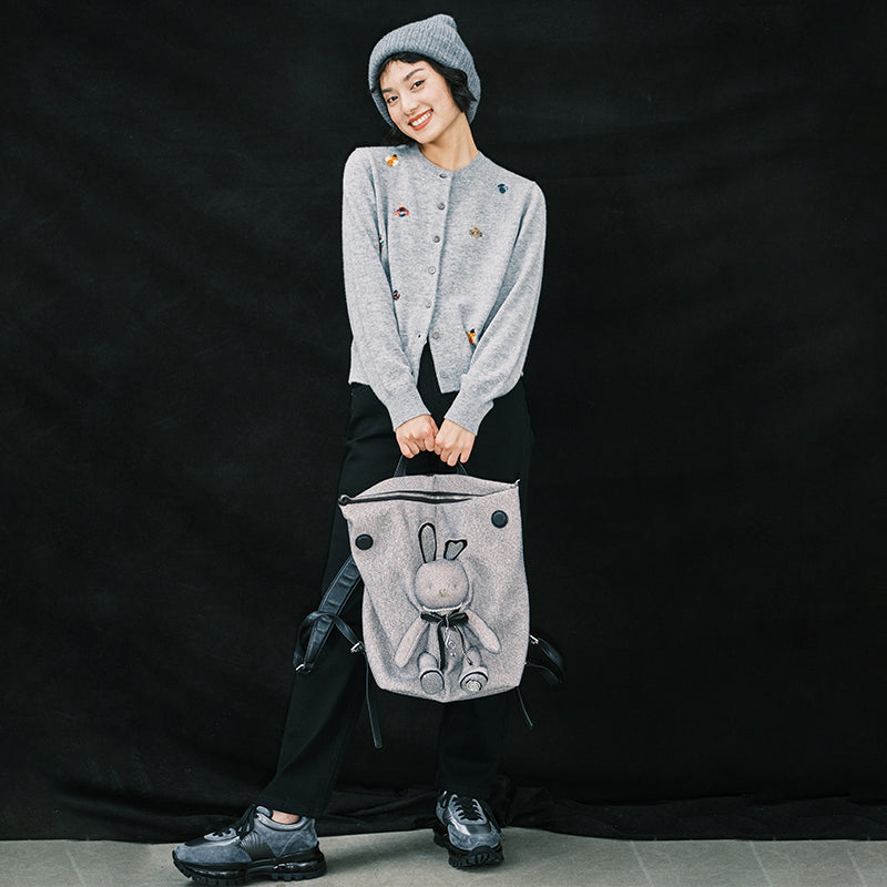 Women's Bag: Fashion Casual Rabbit Backpack - BEHRS at the loft
