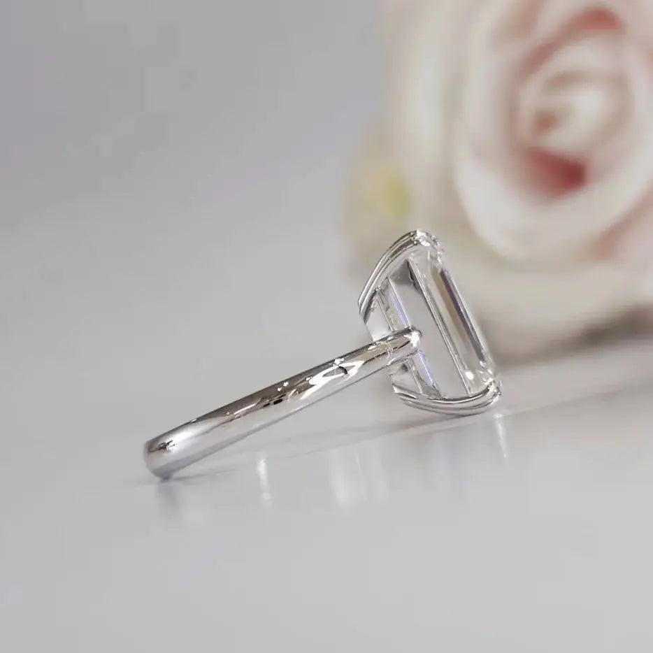 5Ct Emerald Diamond Lab-Grown Engagement Ring CERTIFIED 14k White Gold Wedding Ring - BEHRS at the loft