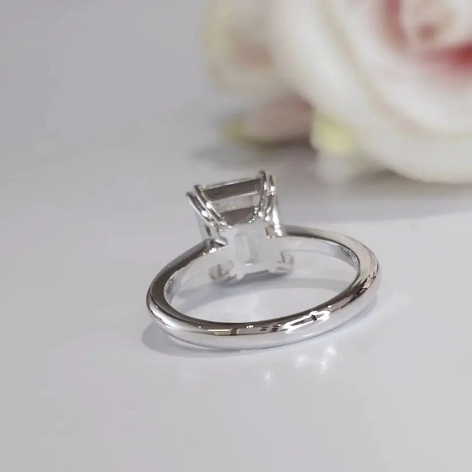 5Ct Emerald Diamond Lab-Grown Engagement Ring CERTIFIED 14k White Gold Wedding Ring - BEHRS at the loft