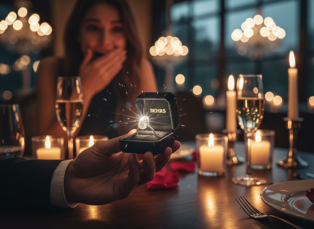 AEAW Custom Jewelry  Pear cut Lab Grown diamond Main diamond 2-3 CTs - BEHRS at the loft