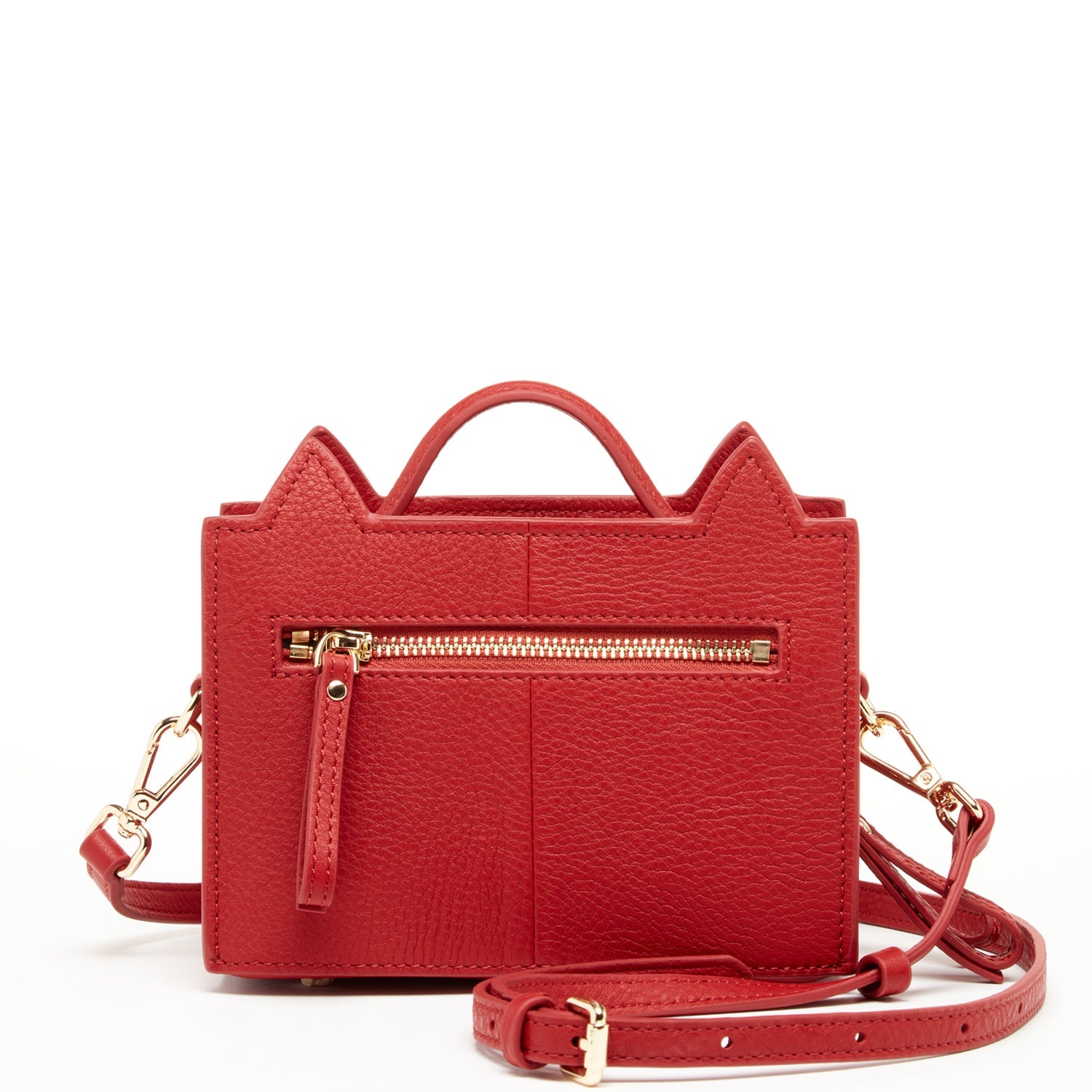 Leather Cat Bag Red Crossbody Purse Women's Handbag - BEHRS at the loft