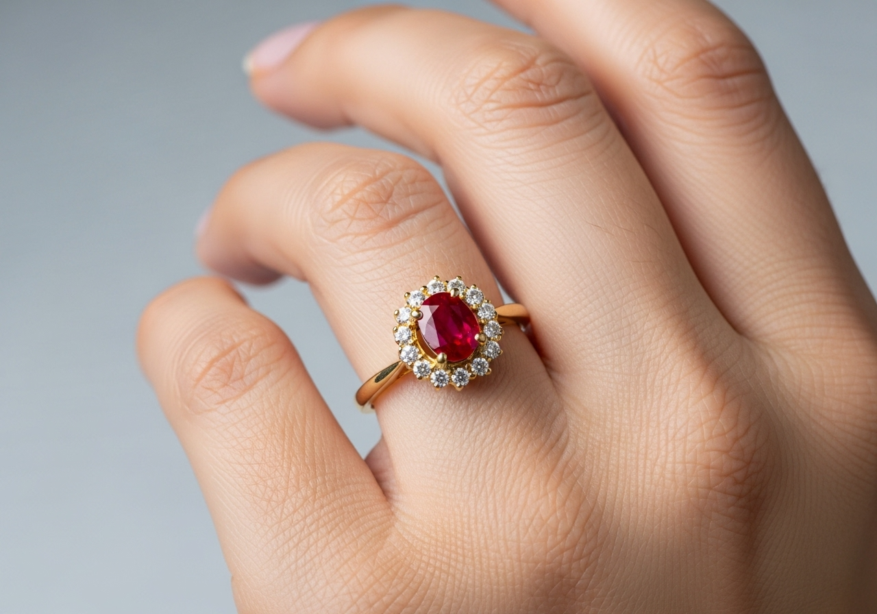 LOVERJEWELRY 14K Gold Diamond Ruby Ring - BEHRS at the loft