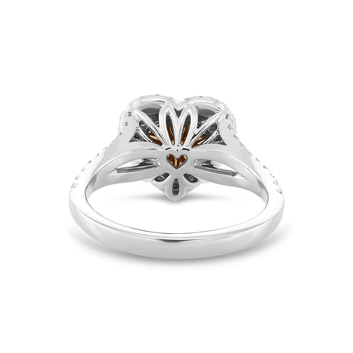 Dae Vonca Pink Heart Diamond Double Halo Ring Rose Gold Wedding Ring - BEHRS at the loft